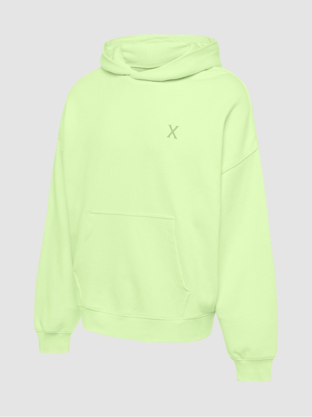 NWT Savage X Fenty Pale Green Fleece  Hoodie with Embossed Logo Size S